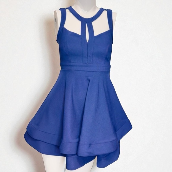 Windsor Royal Blue Cut Out Cocktail Dress Size Small - Picture 1 of 7